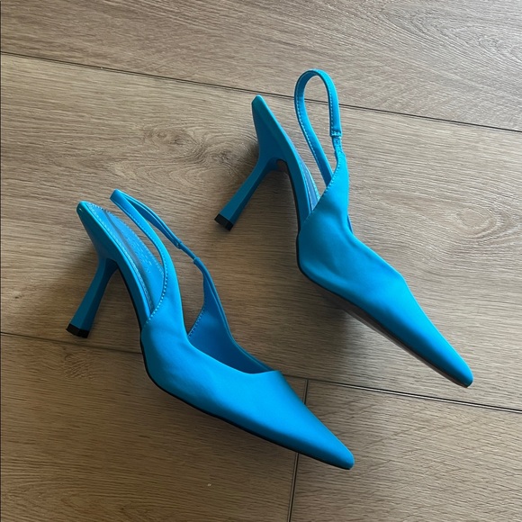 ASOS Vibrant Blue Slingback Heels - Picture 9 of 9